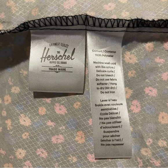 HERSCHEL Sz S Voyage Wind Ditzy Floral Hooded Pockets Zip Up Windbreaker  Jacket - Picture 6 of 10